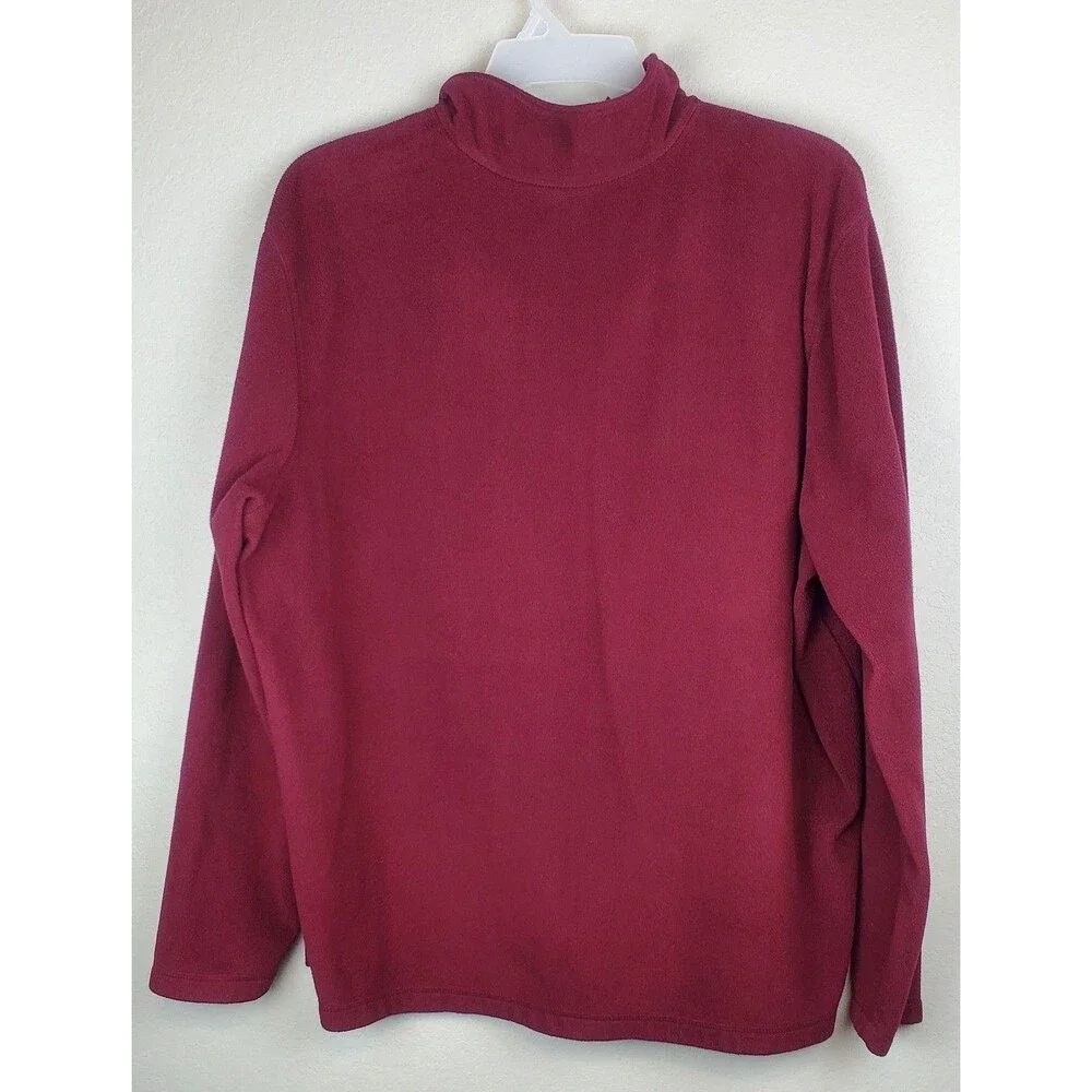 Eddie Bauer Men's 2XL Maroon 1/4 Zip Fleece Jacket